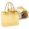 Sparkle and Bash Gold Goodie Bags - Mini Metallic Gold Reusable Paper Bags for Party Favors, Pack of 24, 6 x 5 x 2.5 Inches, Rope Handles